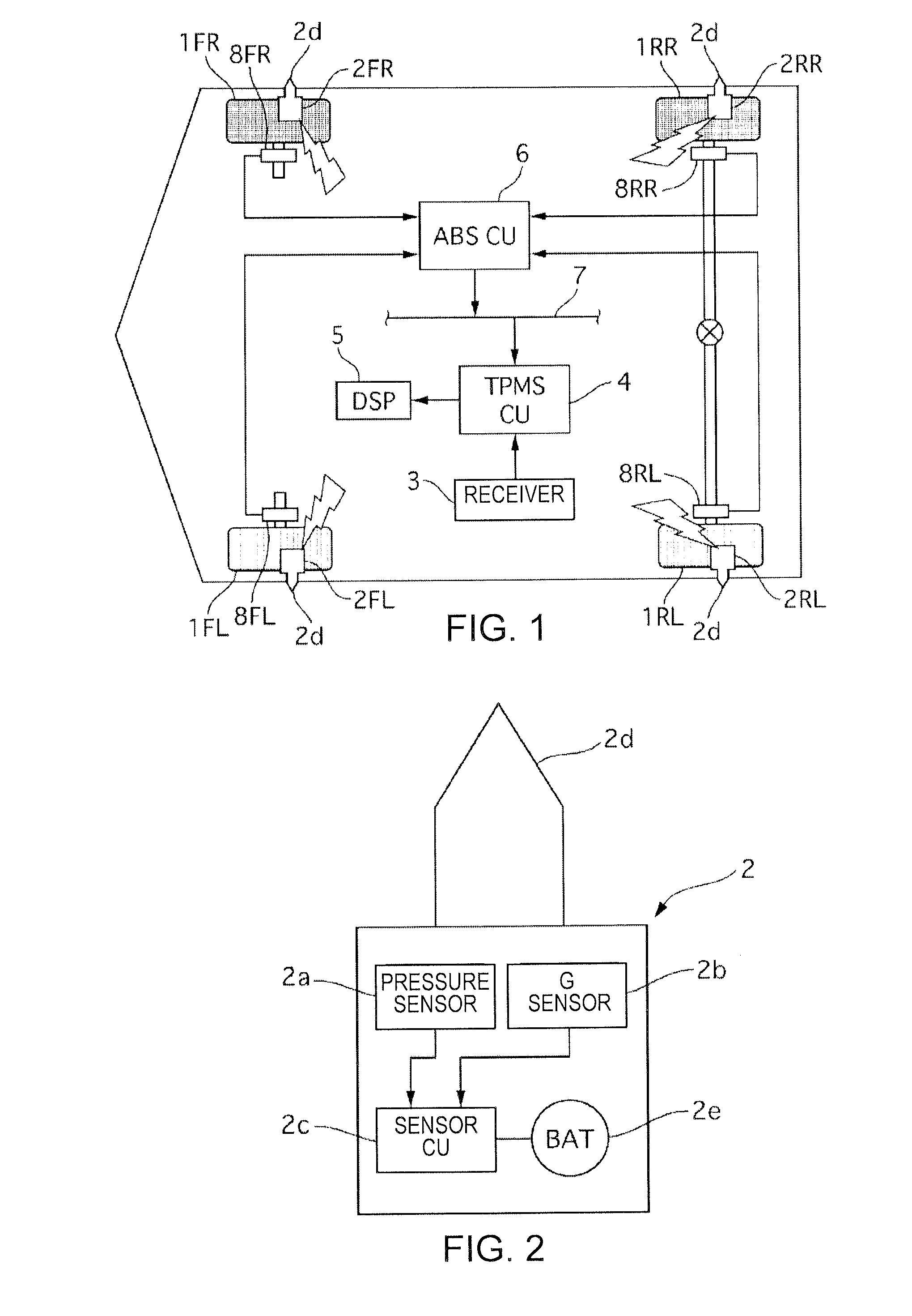 Tire air pressure monitoring device