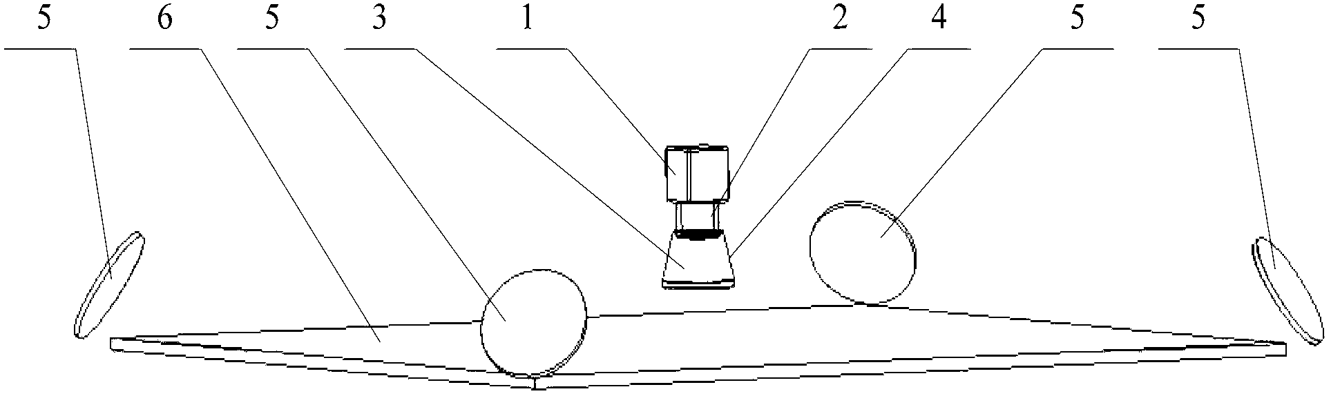 Device and method used for on-line optical measurement of two-dimensional large size of roof battenwall material