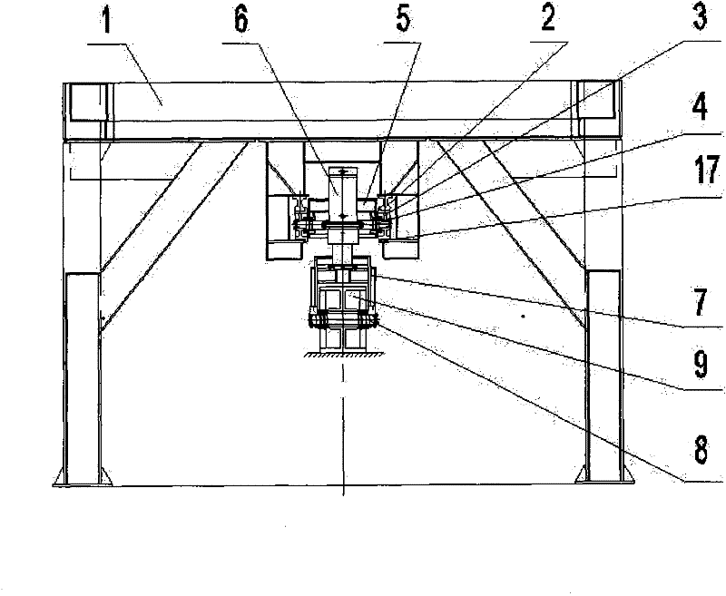 Fatigue test loading device of transportation on bridge