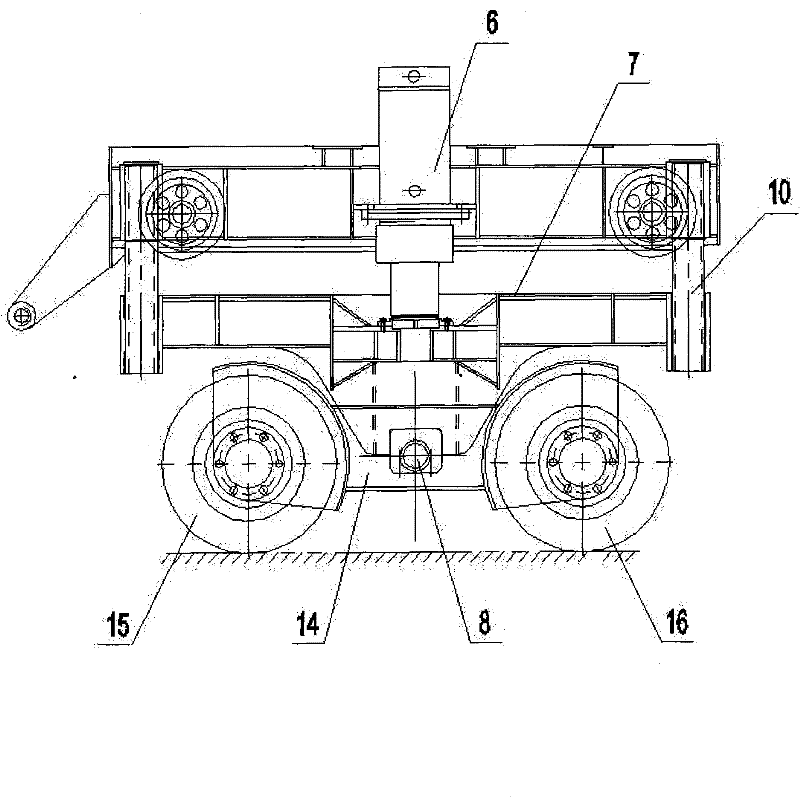 Fatigue test loading device of transportation on bridge