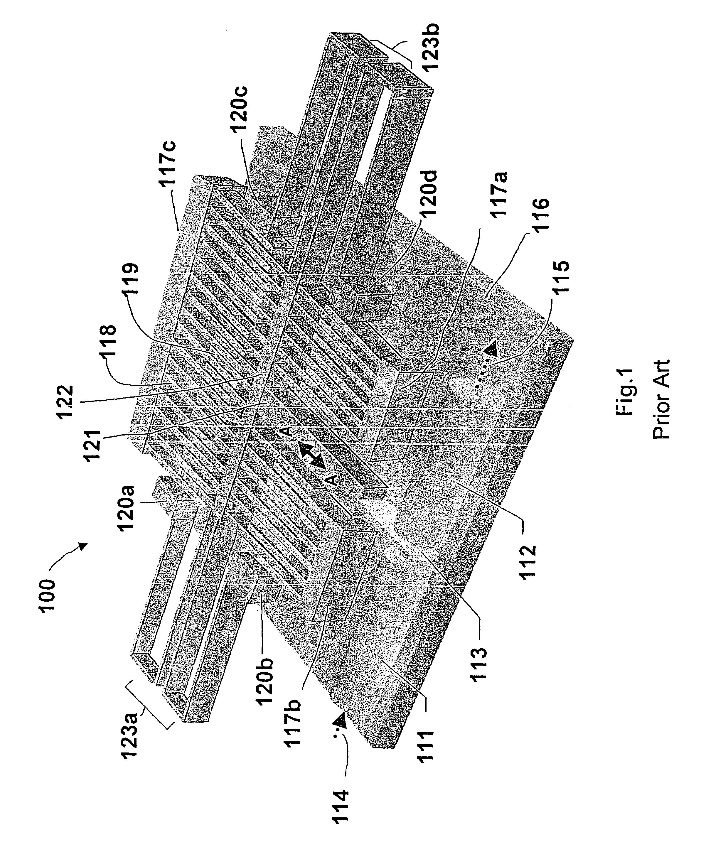 Electrostatically operated micro-optical devices and method for manufacturing thereof