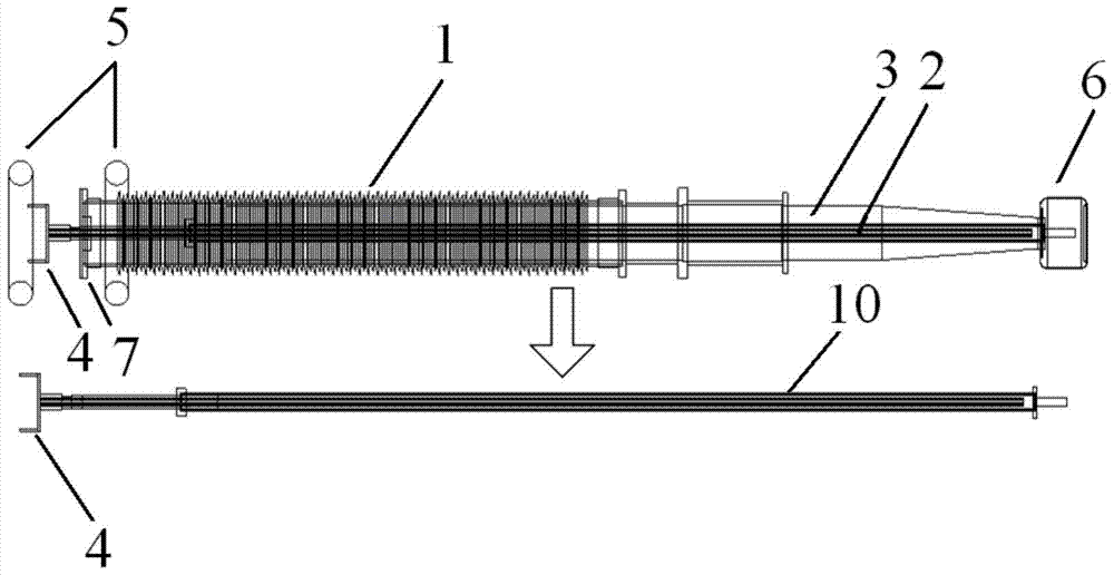 A heat dissipation structure of the current-carrying conductor in the center of an ultra/ultra-high voltage dry bushing