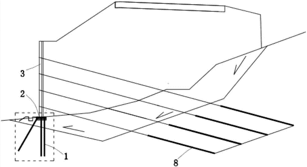 Vertically-controlled grouting steel perforated pipe pile foundation supporting beam retaining wall structure and construction method thereof