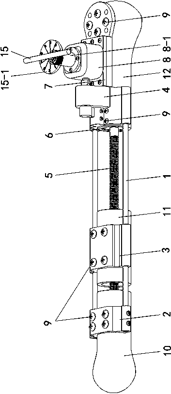 Novel bone lengthening device adopting intramedullary and extramedullary combination and adopting bevel gears