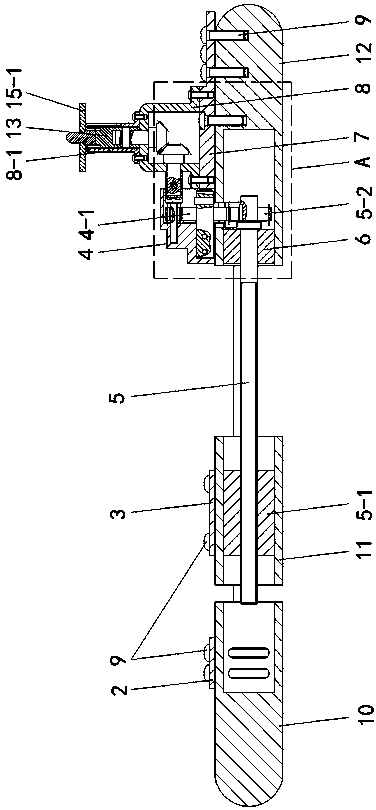 Novel bone lengthening device adopting intramedullary and extramedullary combination and adopting bevel gears