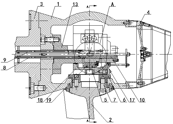 Kaplan turbine blade operating mechanism