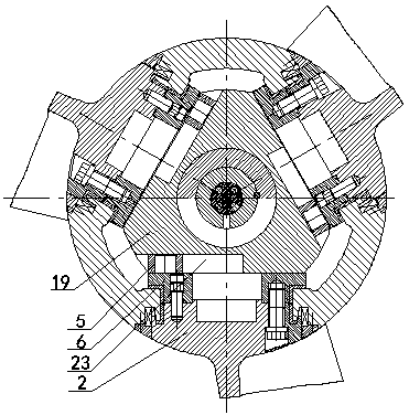 Kaplan turbine blade operating mechanism