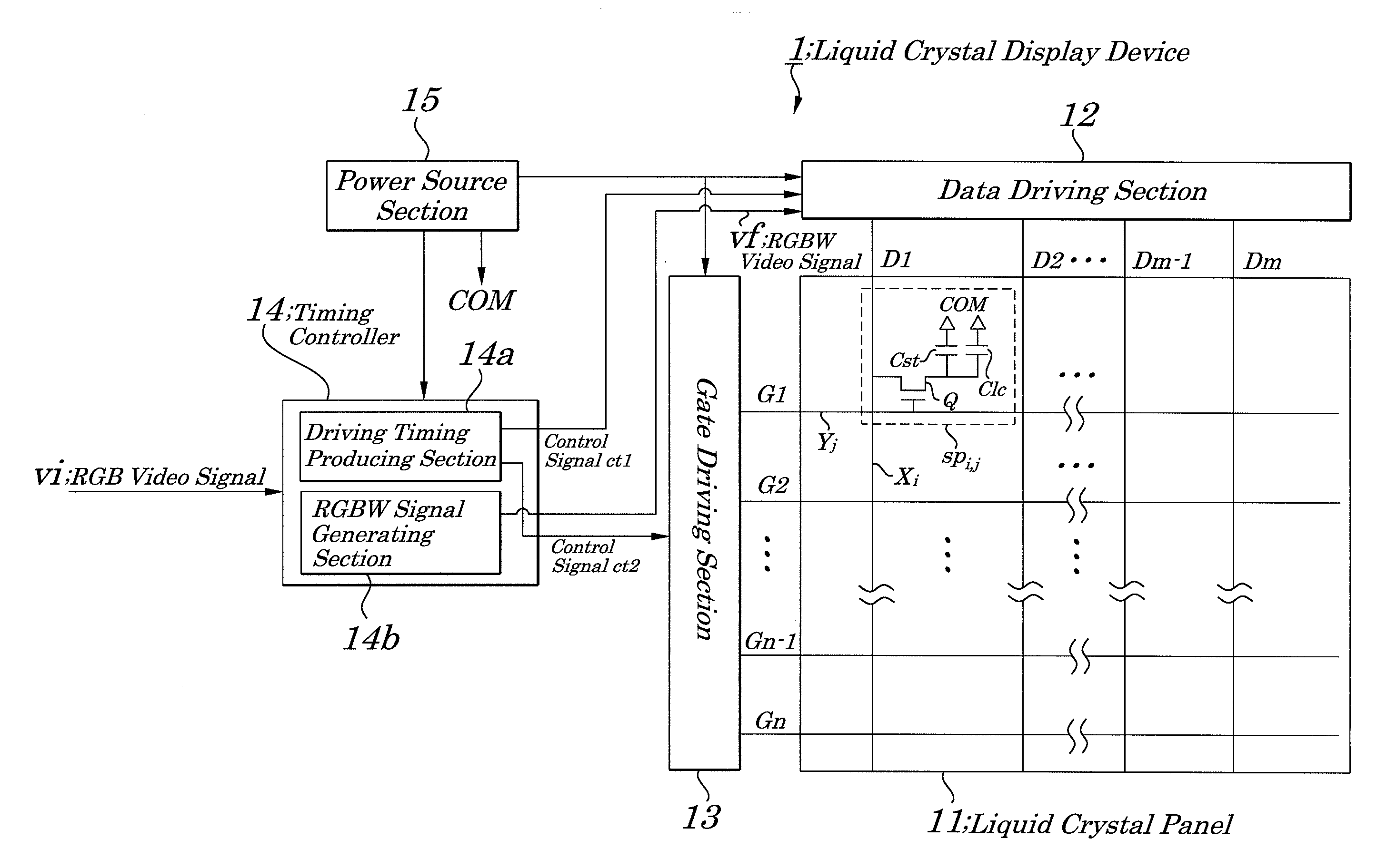 Image display device, and image display method used for same