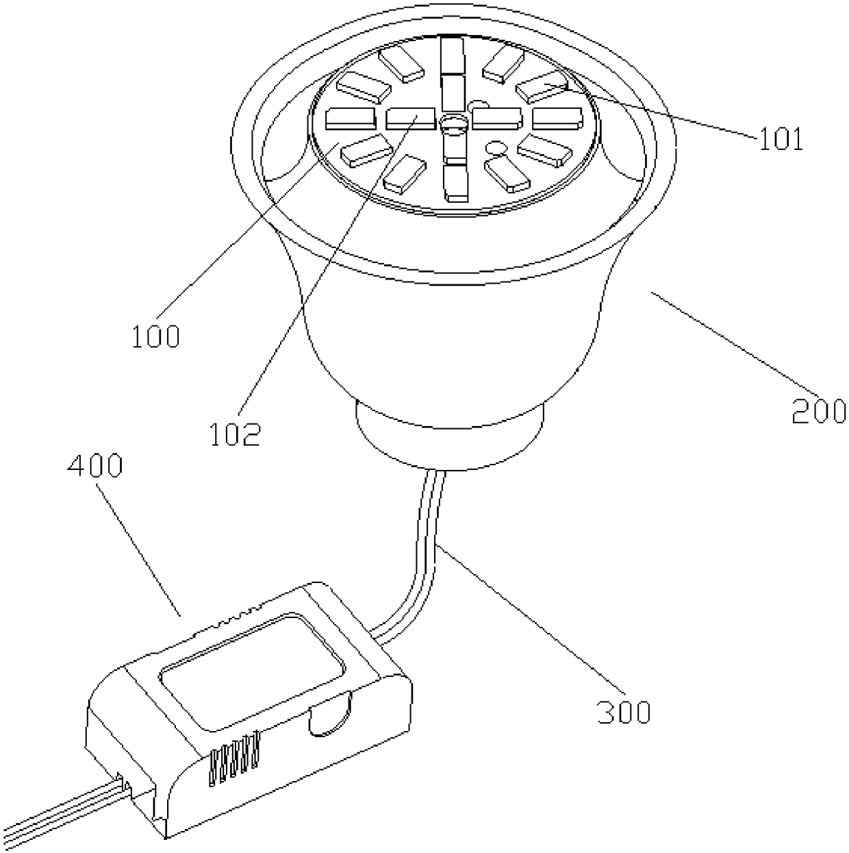 A kind of preparation method of LED lighting device