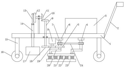 Tamping and trowelling device for building concrete laying