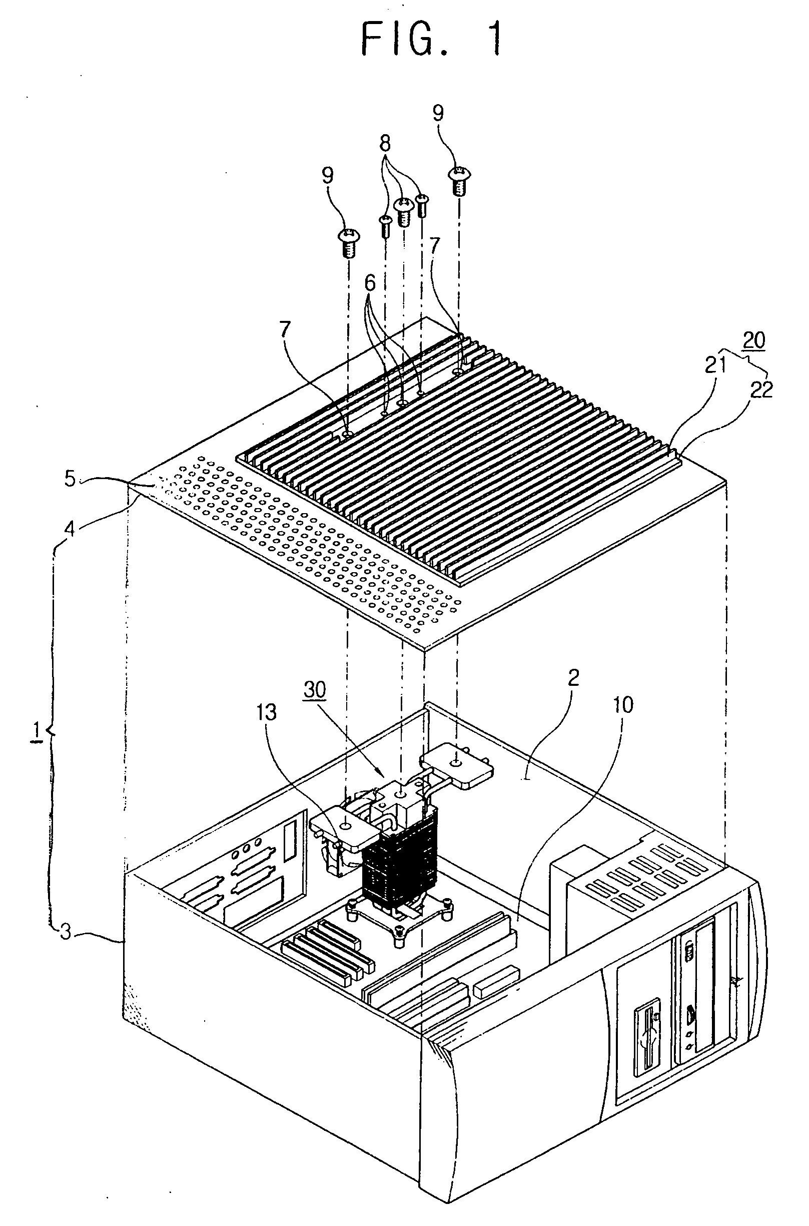 Computer having a heat discharging unit