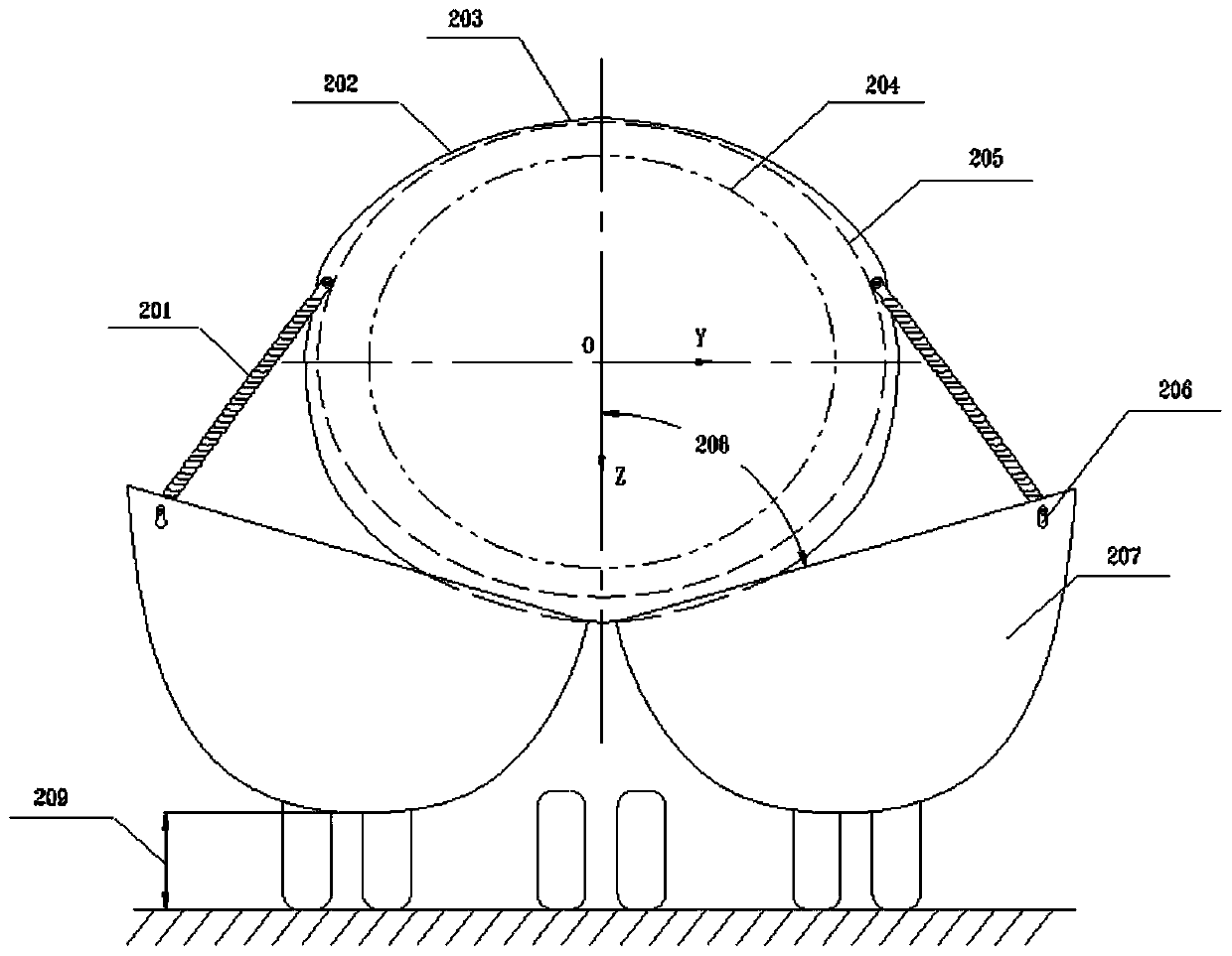 Quick-release opposite-opened-type power cabin cover for unmanned aerial vehicle