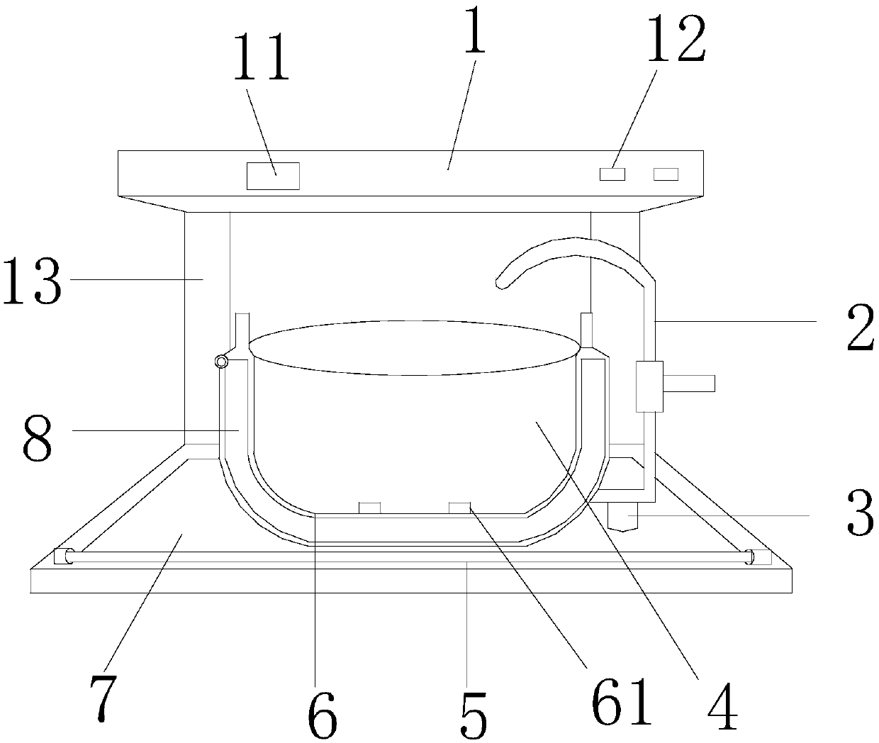 Bathing device for nursing in department of paediatrics