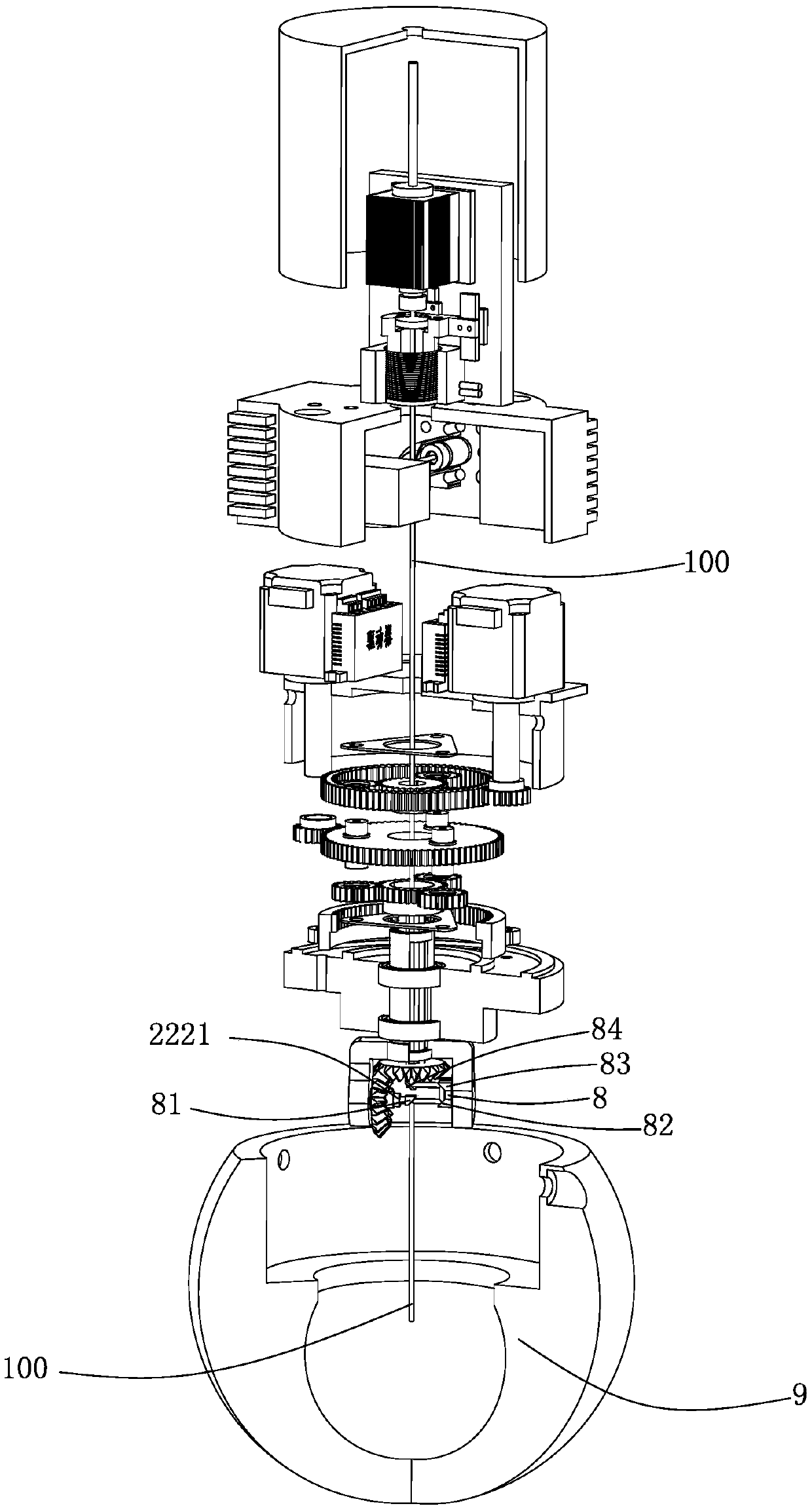 Three-dimensional laser scanning head