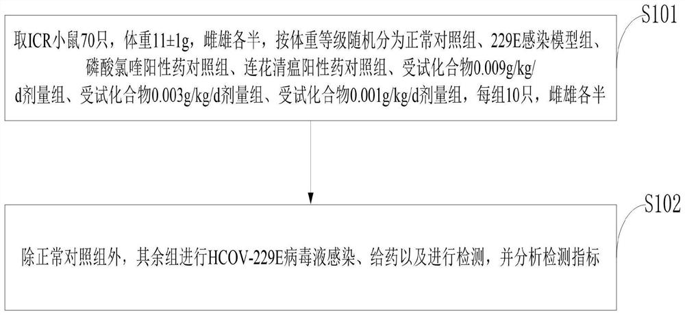 Application of compound in preparation of antiviral drug and application