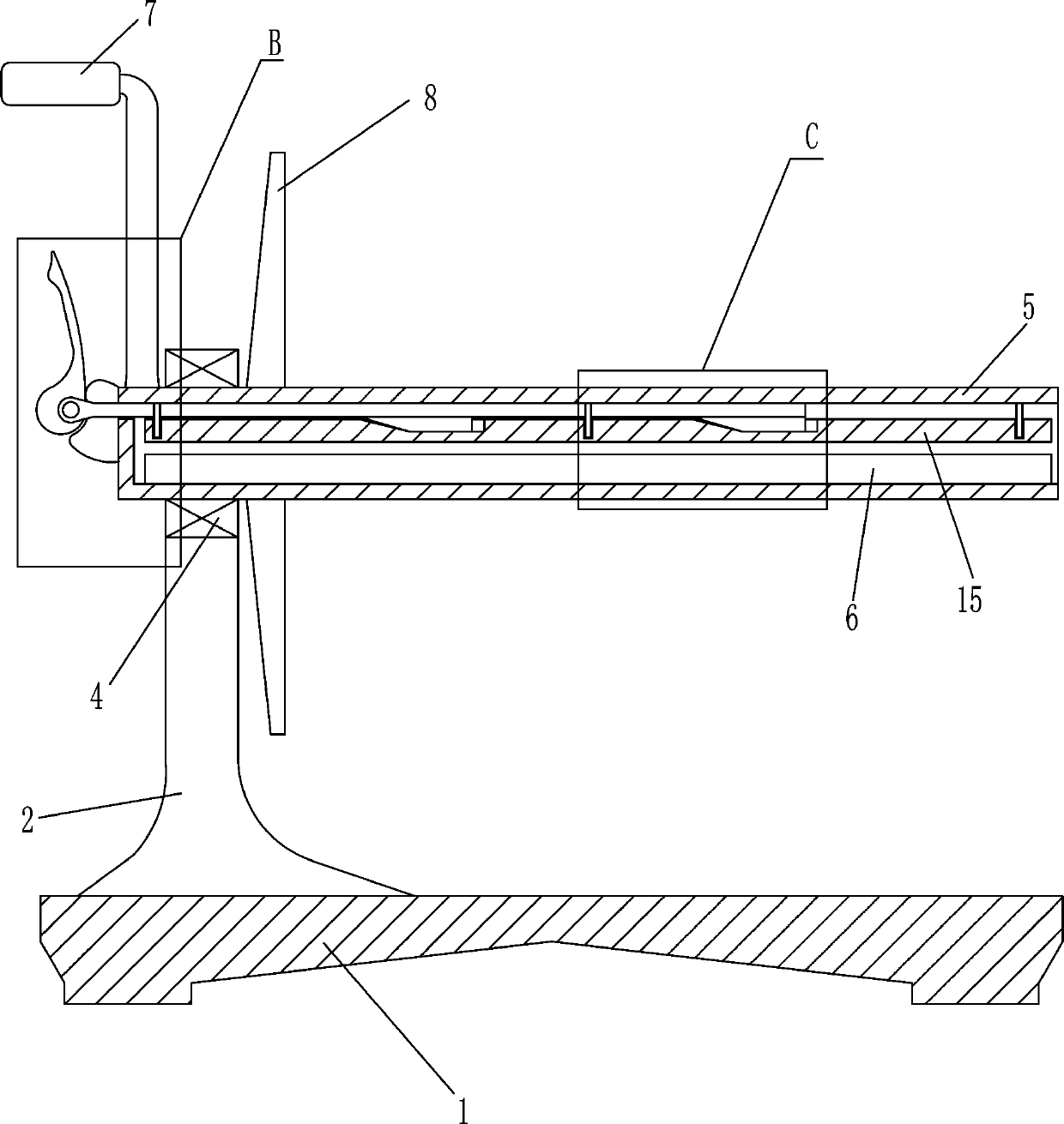 Manual cloth winding machine