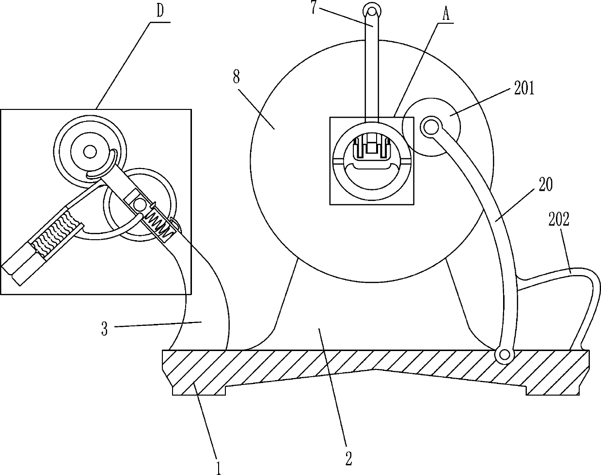 Manual cloth winding machine