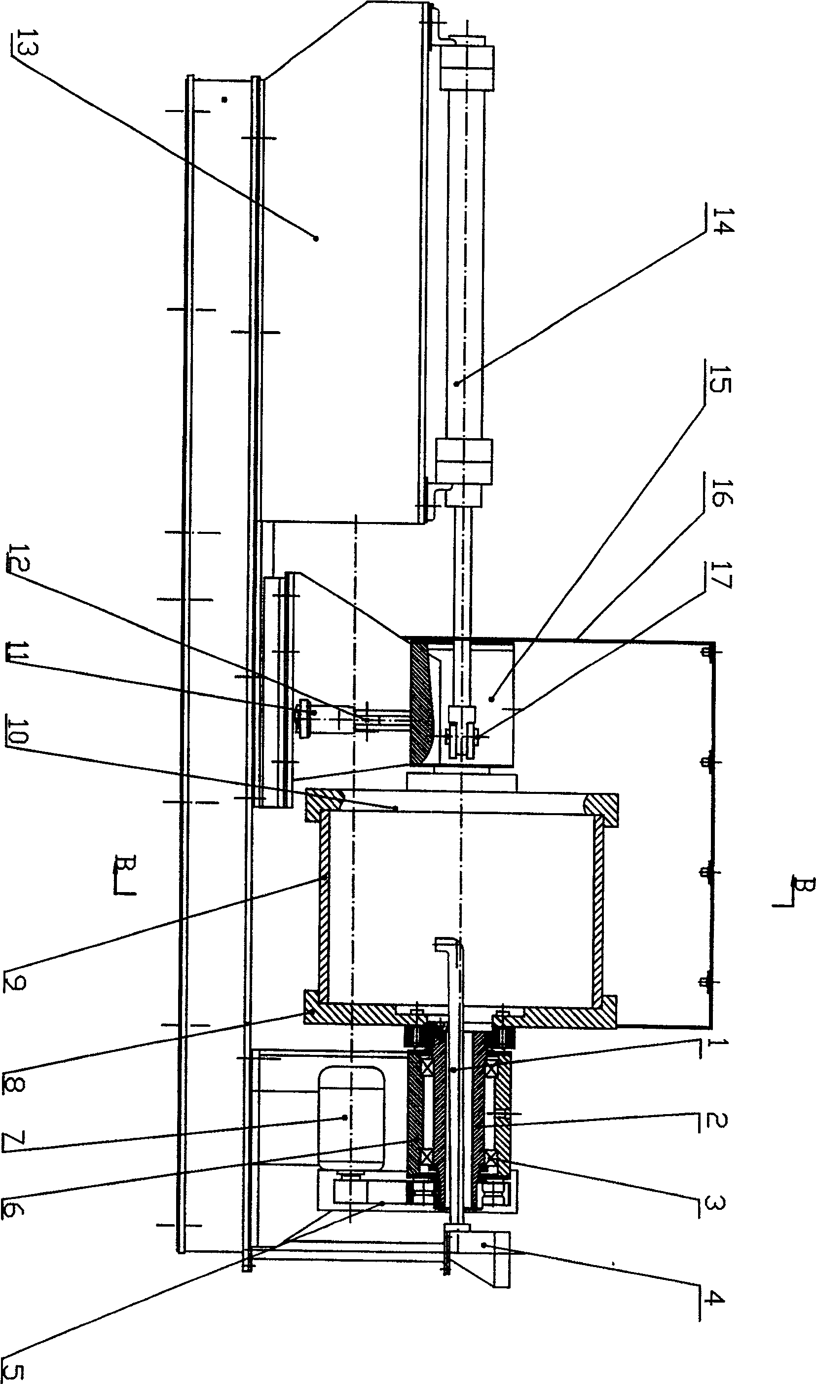 Centrifugal casting machine set