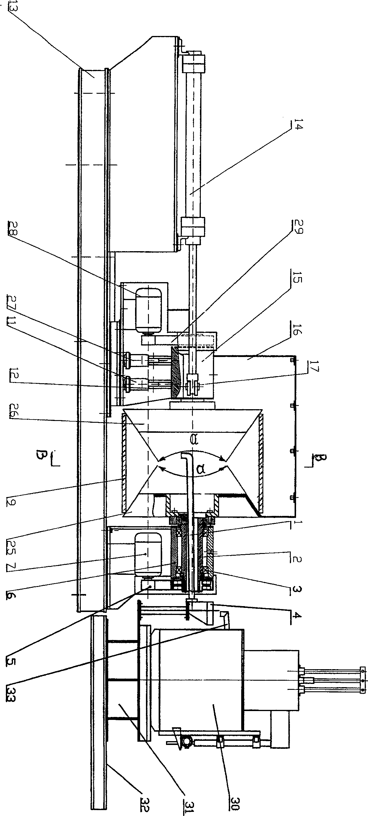 Centrifugal casting machine set