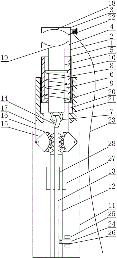 High-voltage ground wire easy for assembling and disassembling