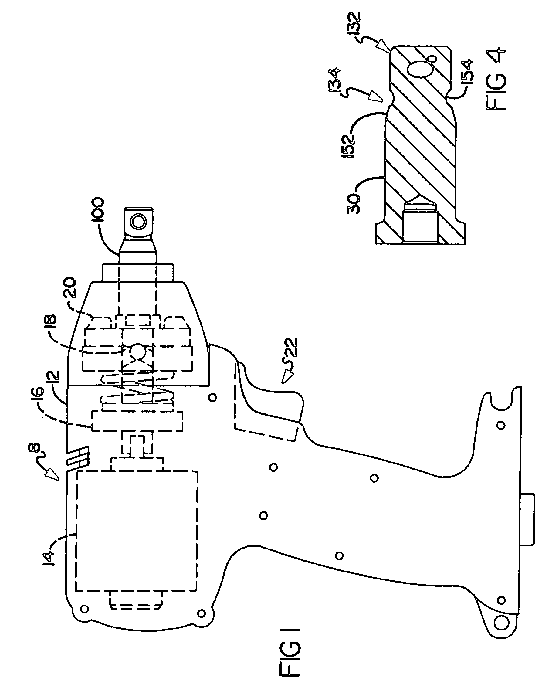 Impact wrench having an improved anvil to square driver transition