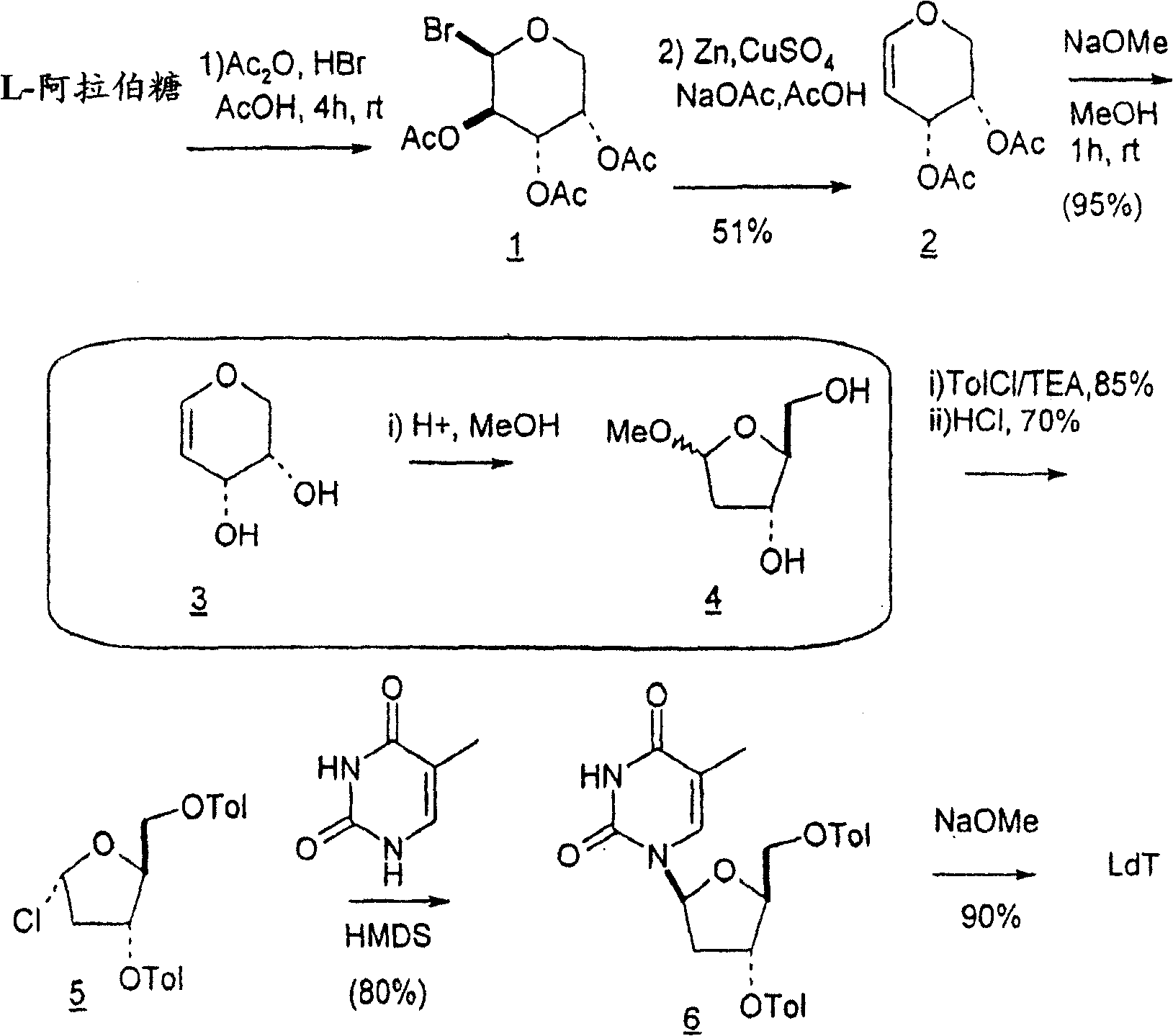 Synthesis of beta-l-2'-deoxy nucleosides