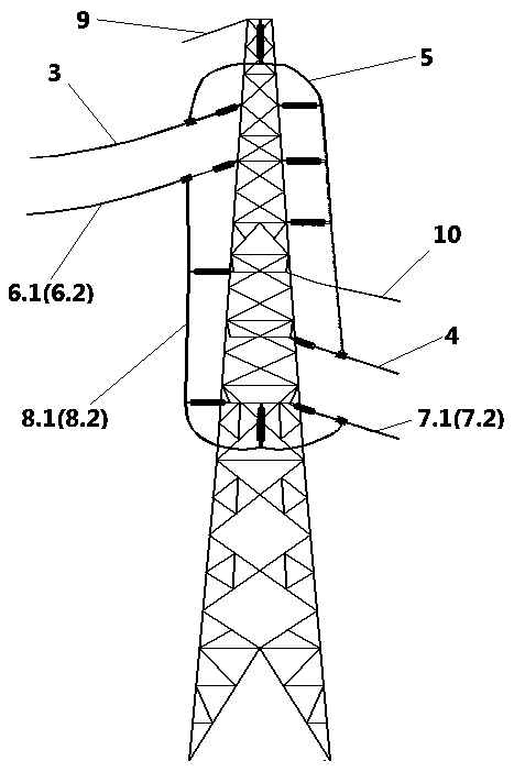 110 kV drill-span dual-purpose tension tower