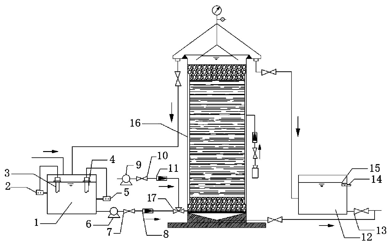 Autotrophic denitrification deep denitrification device and method for low-carbon-source sewage