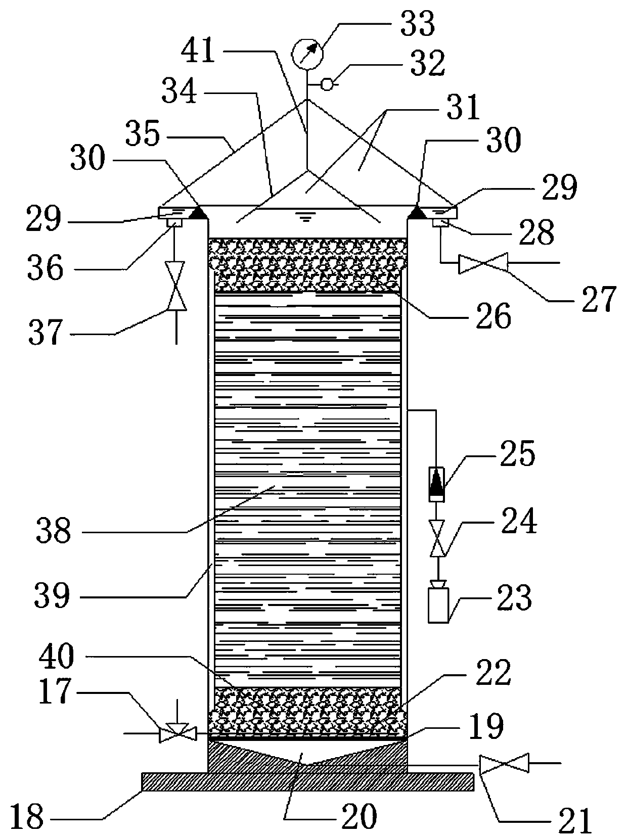 Autotrophic denitrification deep denitrification device and method for low-carbon-source sewage