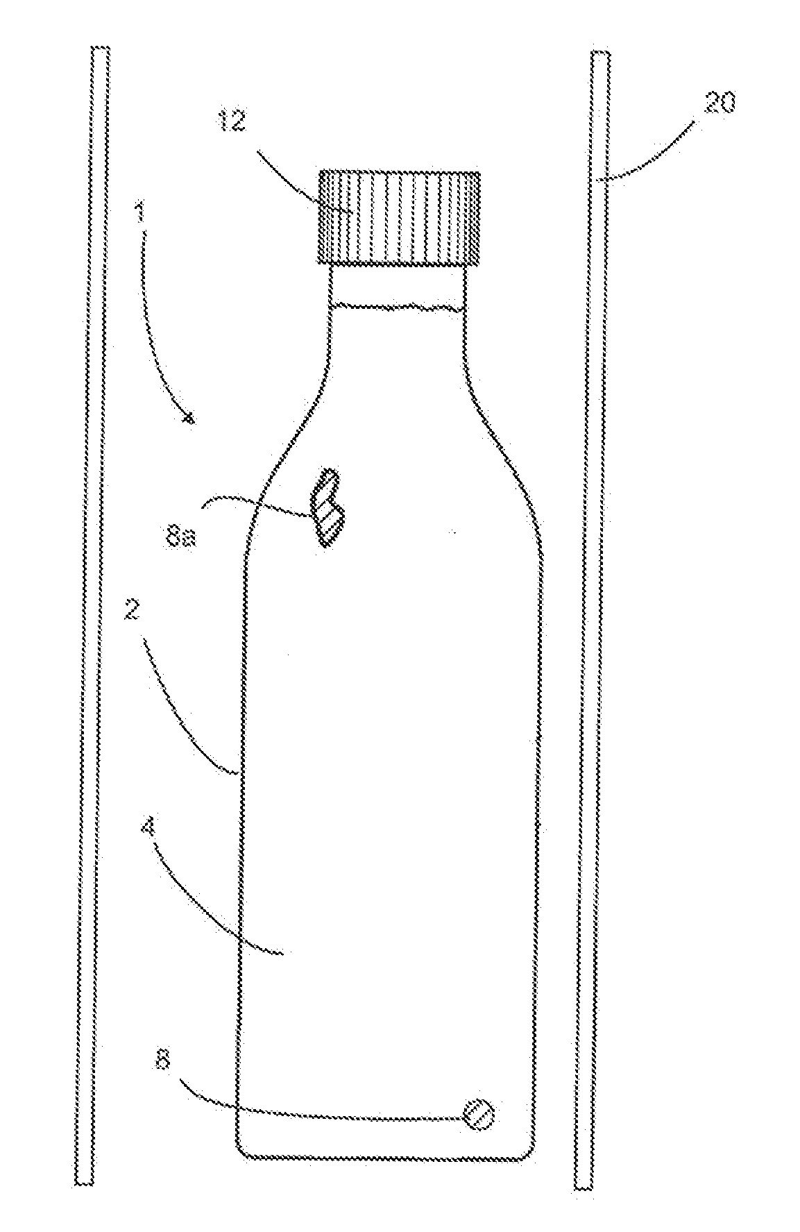 Test container for testing inspection devices