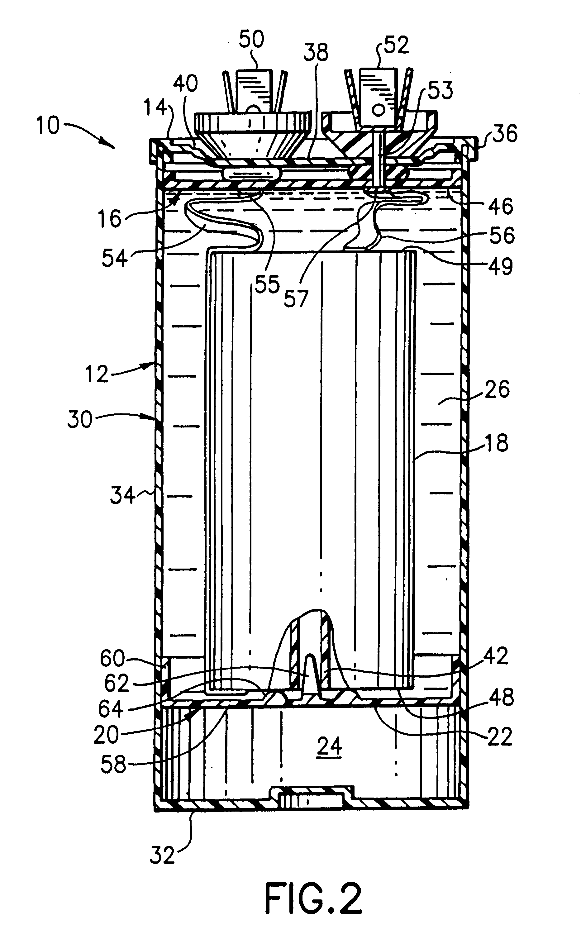 Fluid-filled capacitor with pressure interrupter means and internal compressible air chamber