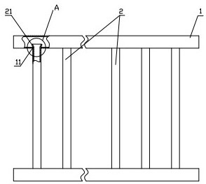 Stamping assembly type guardrail and assembling equipment thereof