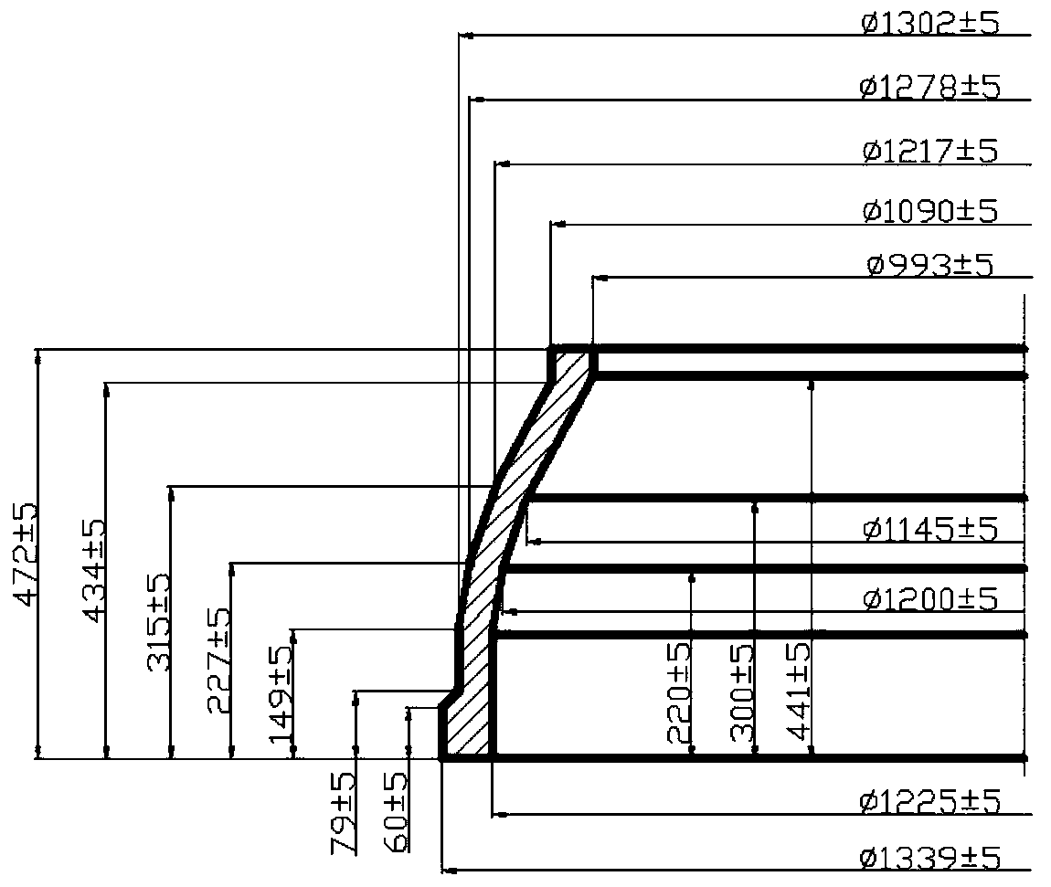 Method for manufacturing GH4169 low pressure turbine box forging with flange