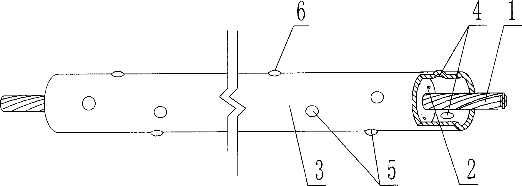 Tendon of wrapping mortar on it in advance and bonded in later