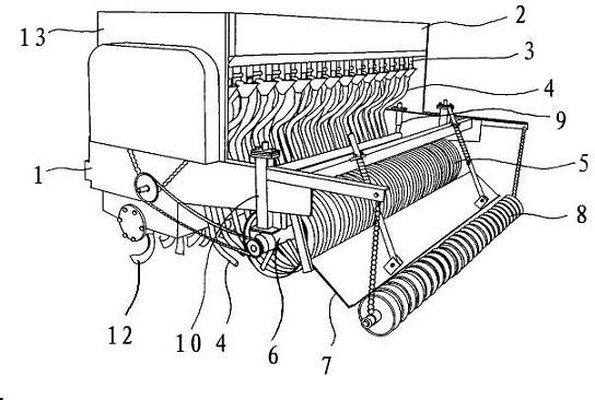 Uniform wheat rolling sowing method and special rolling sowing machine