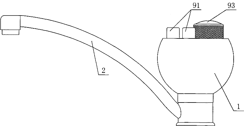 Key type water outlet device