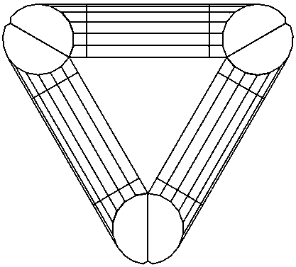 Open-type transformer three-dimensional wound core