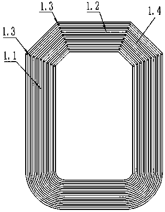 Open-type transformer three-dimensional wound core