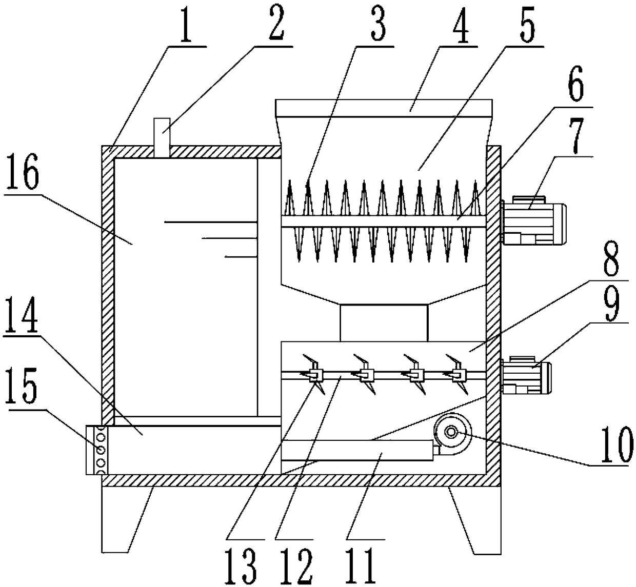 Agricultural straw treatment pneumatic conveying return-to-field device