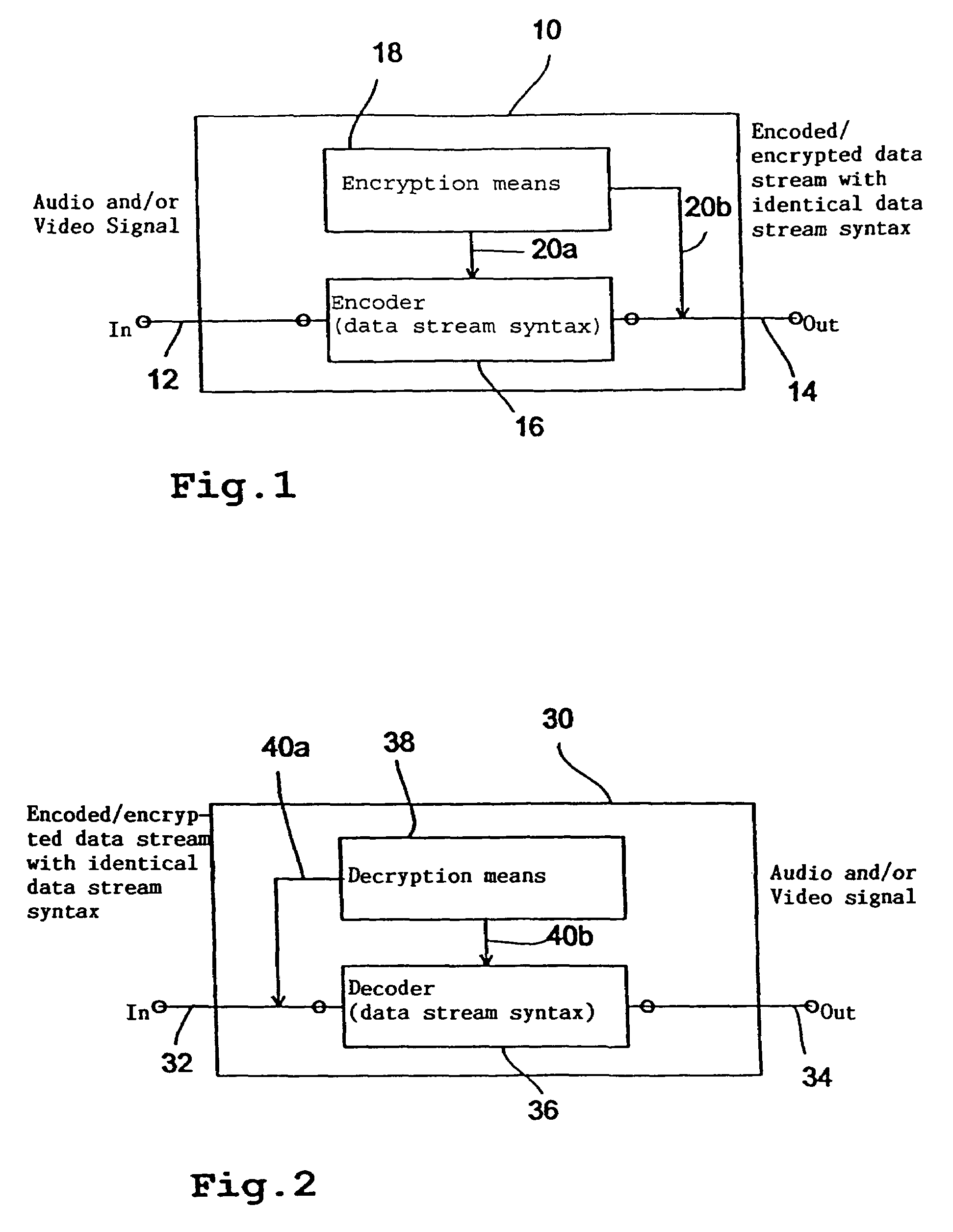 Device and method for producing an encoded audio and/or video data stream