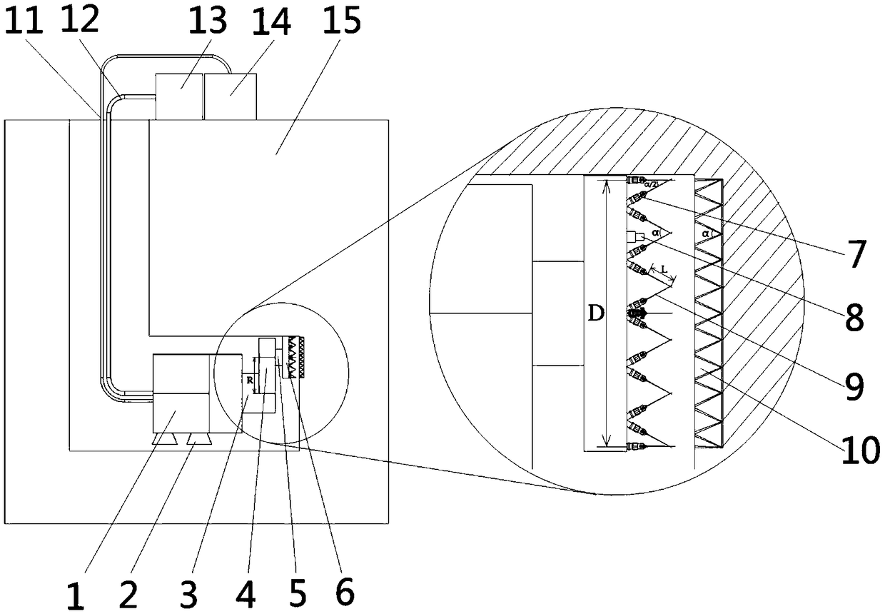 Tunneling device and method adopting laser cutting for rock breaking