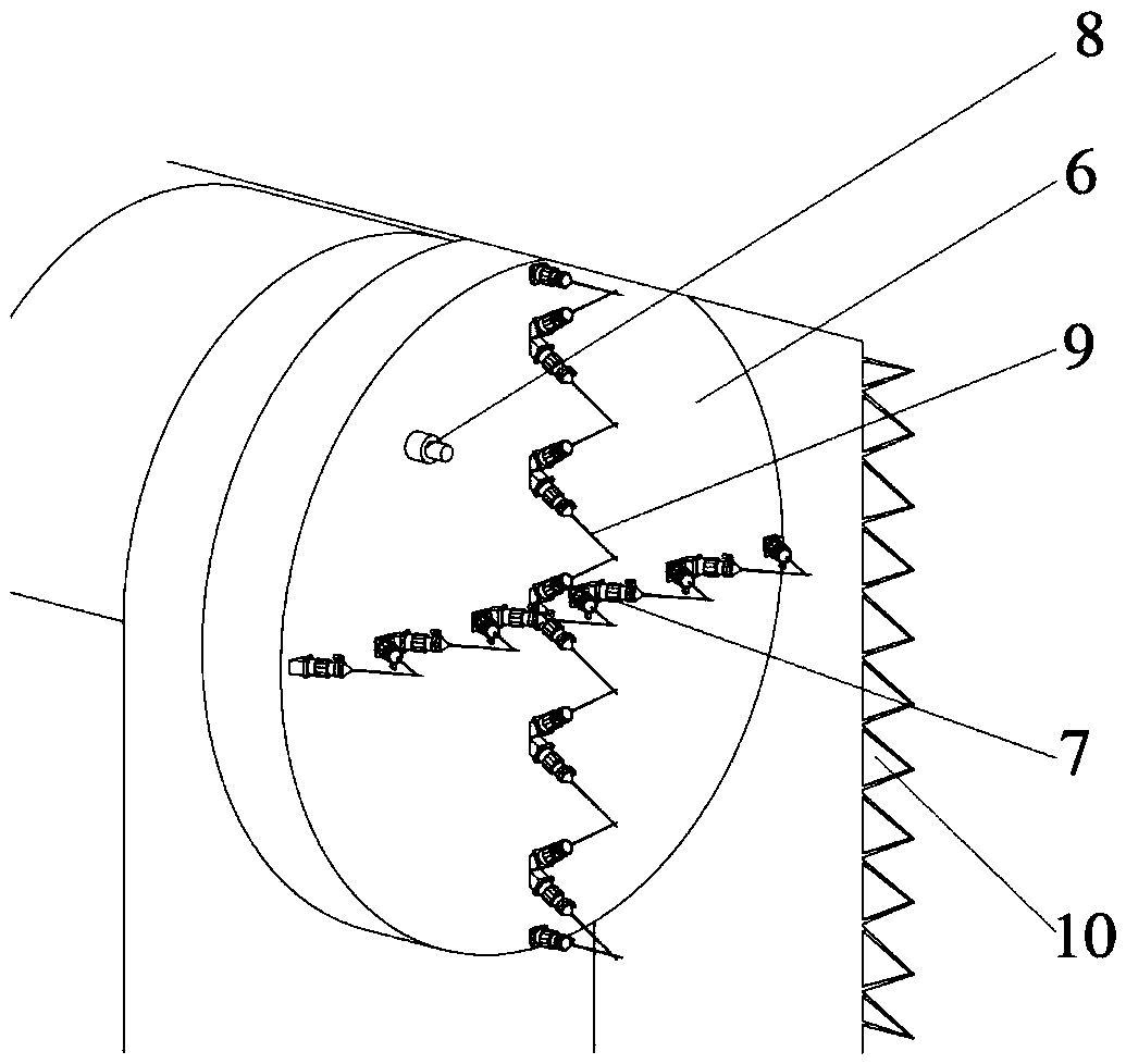 Tunneling device and method adopting laser cutting for rock breaking