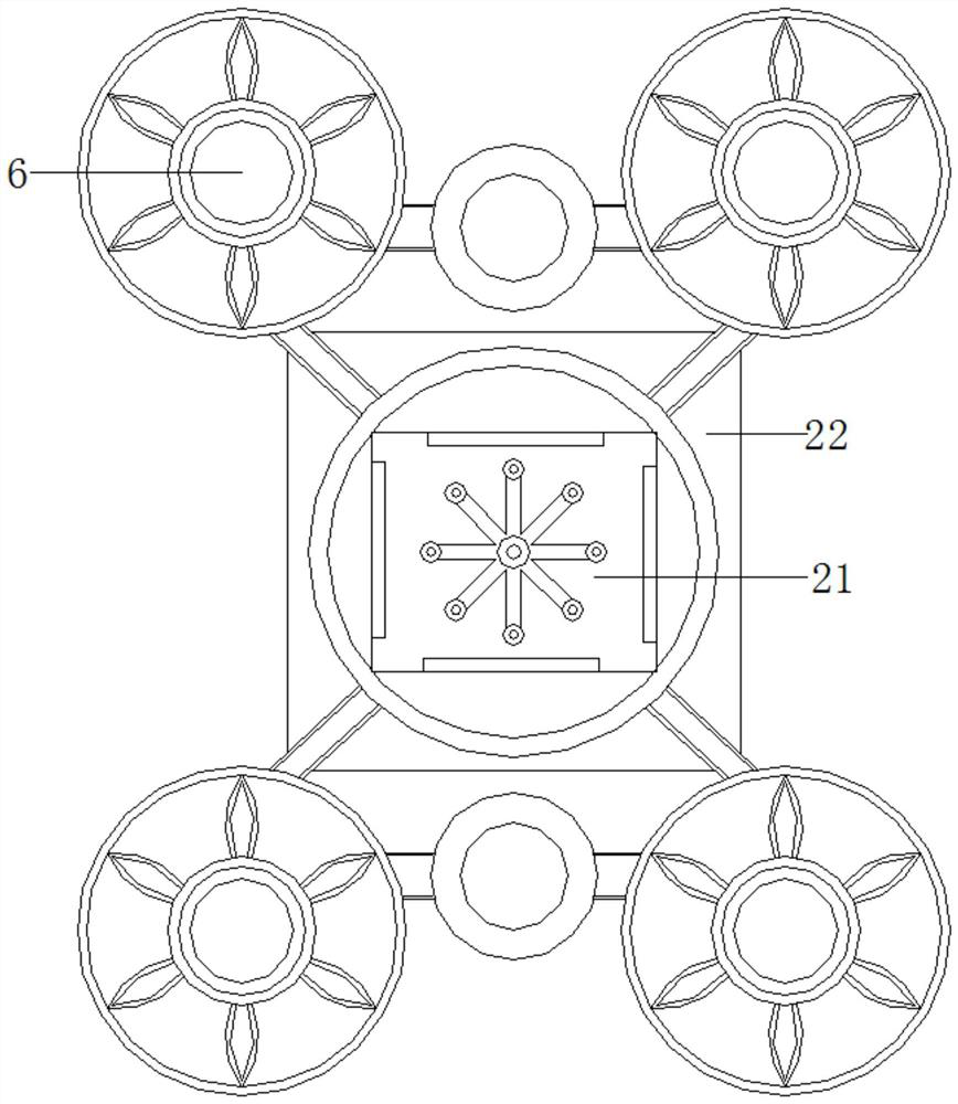 Automatic protection auxiliary device for abnormal falling of multimedia photography unmanned aerial vehicle