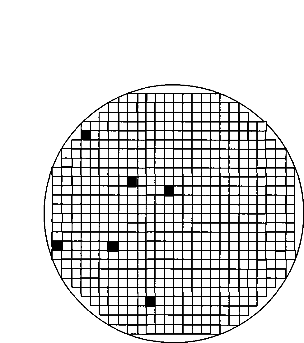 Method for detecting equipment parameter filtrating chip conical defect through regulating detect