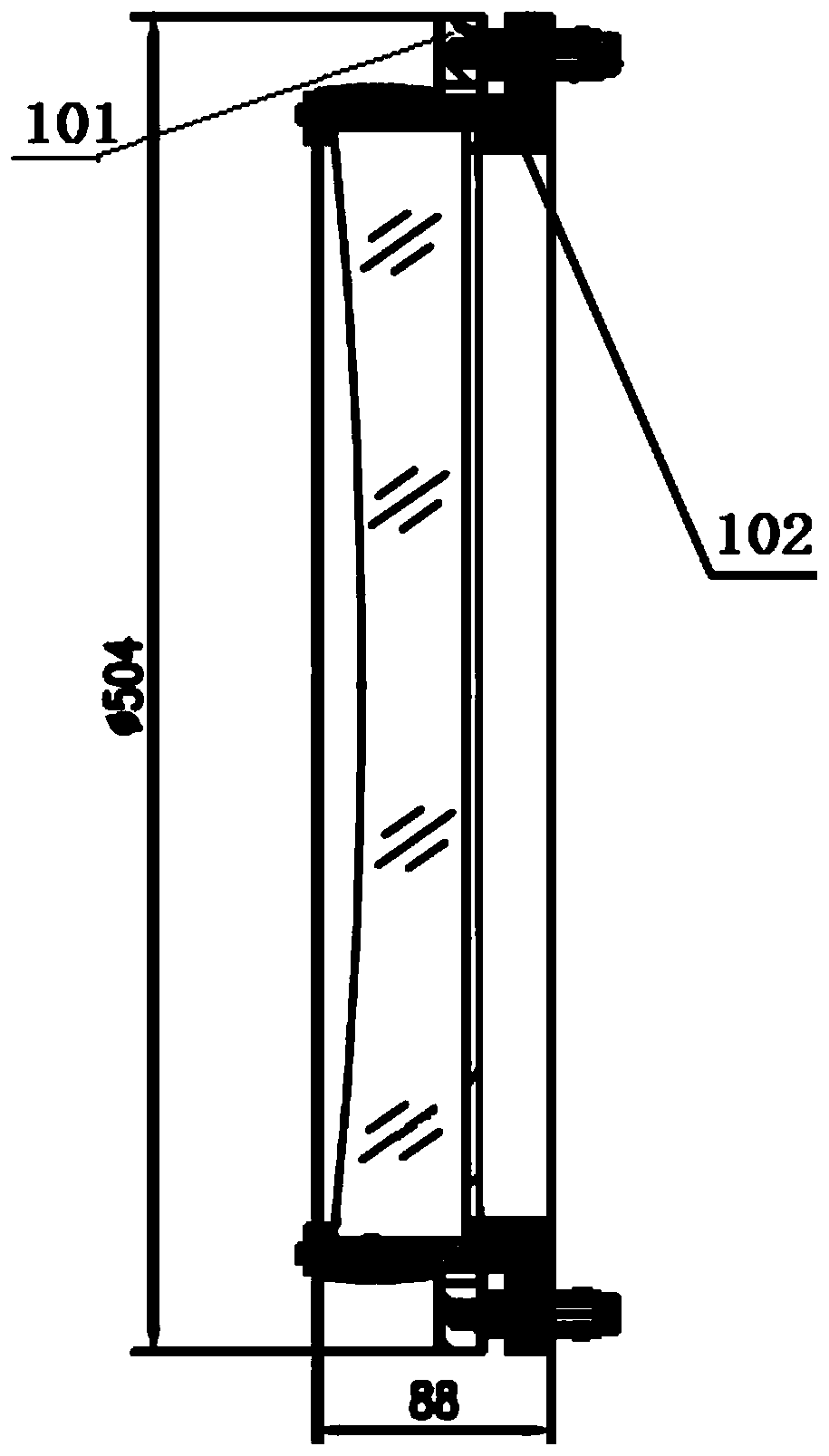 Beam expanding device for plane wave off-axis interferometer