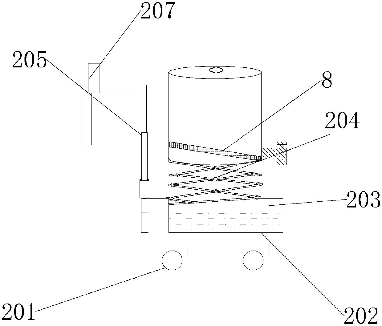 Multifunctional lubricating oil storage barrel