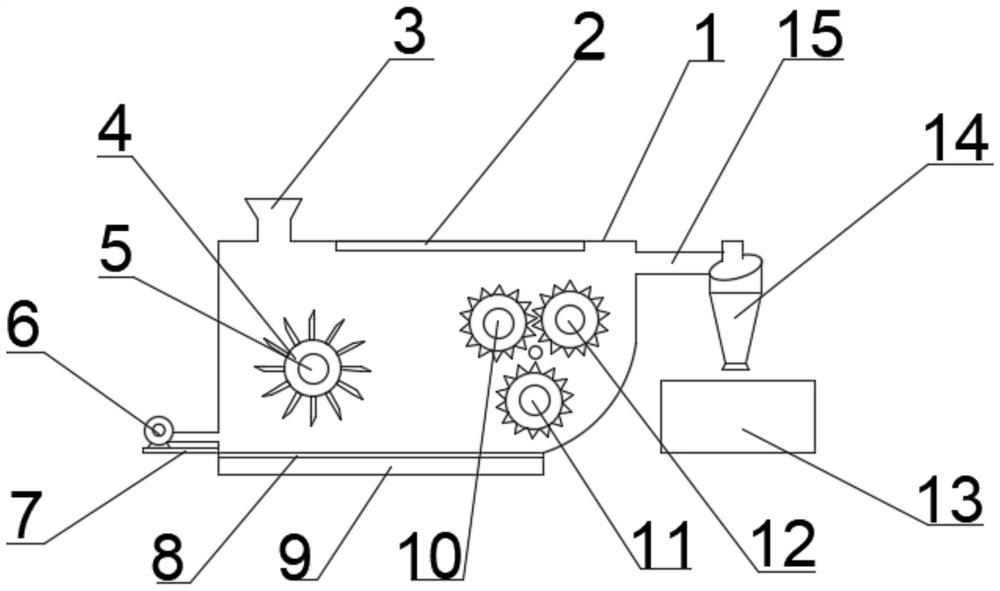 A cashmere wool opening device