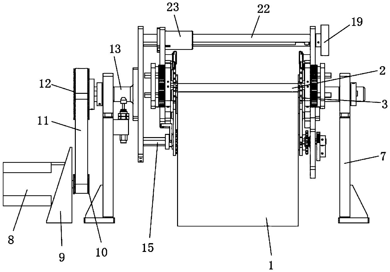 Turnover positioning device for spraying heat preservation material for building and working method thereof