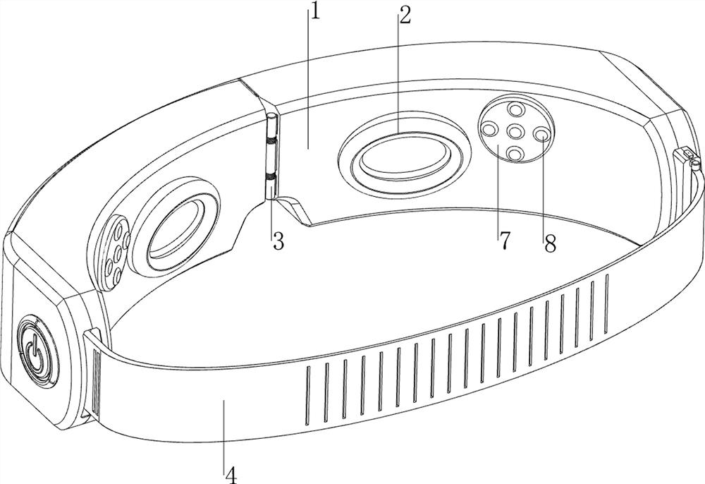 Eye nerve massage device for ophthalmology department