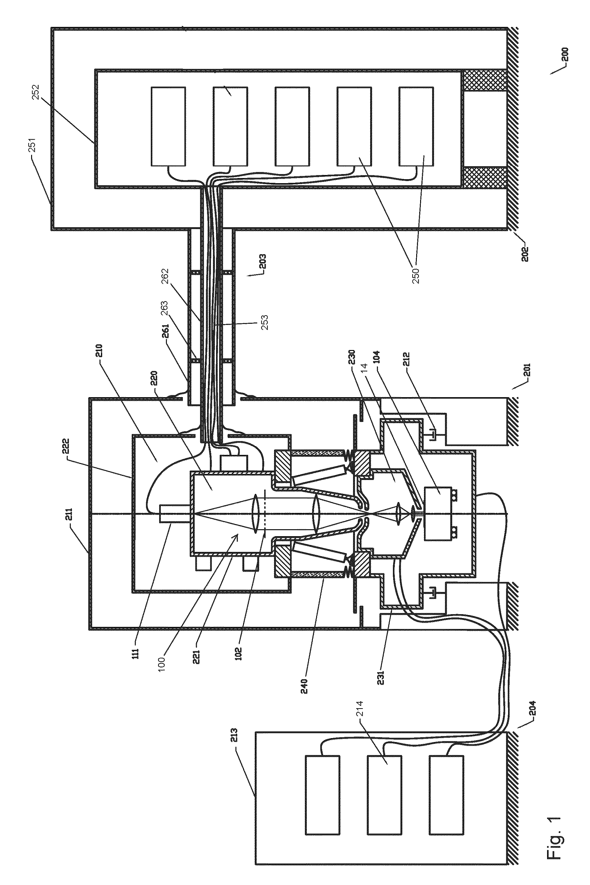 High-voltage insulation device for charged-particle optical apparatus